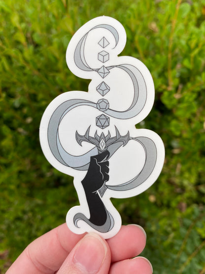 Dice Sword Sticker (BW)