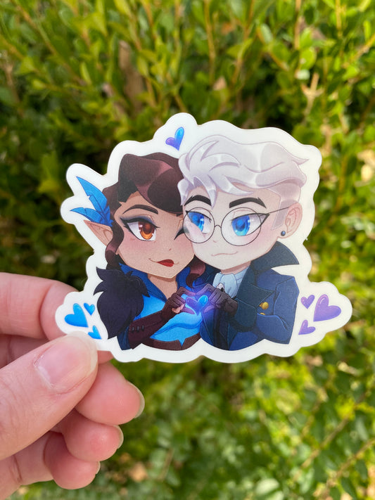 Perc'ahlia Hearts Sticker